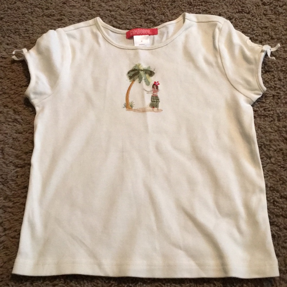 Vintage Gymboree Hawaiian Holiday cream top Sz 4